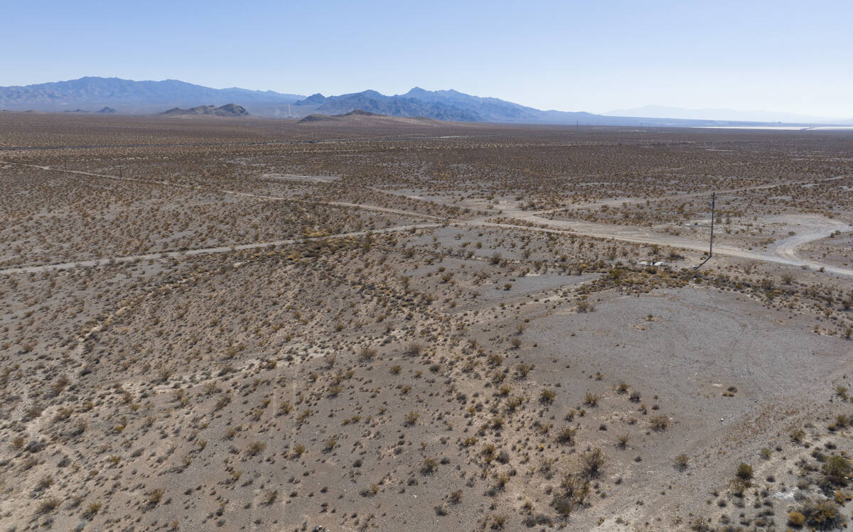 The site of the proposed Southern Nevada Supplemental Airport in the Ivanpah Valley, left, is s ...