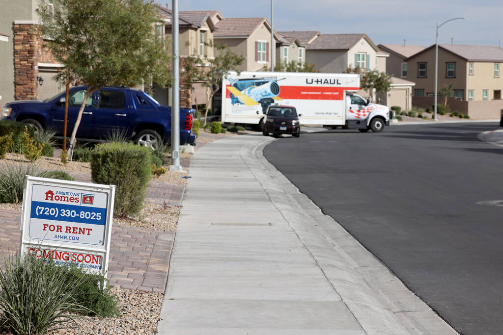 Homes are shown at the Kings Crossings neighborhood in North Las Vegas Monday, Nov. 13, 2023. ( ...