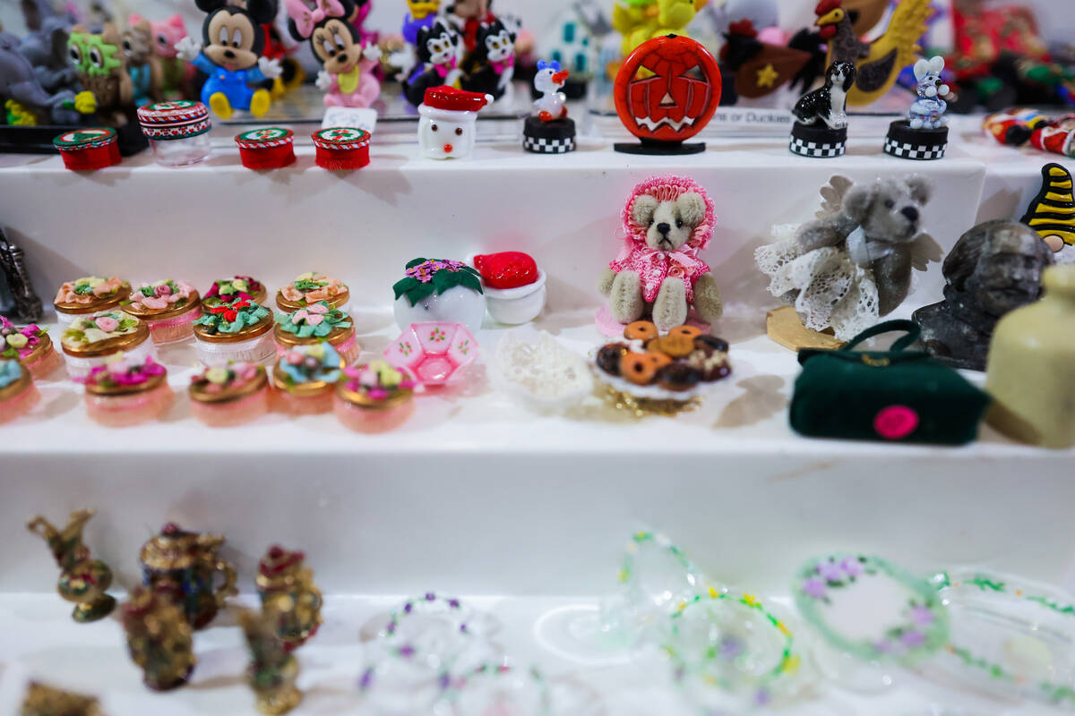 Miniature items are displayed during the fourth annual International Market of Miniature Artisa ...