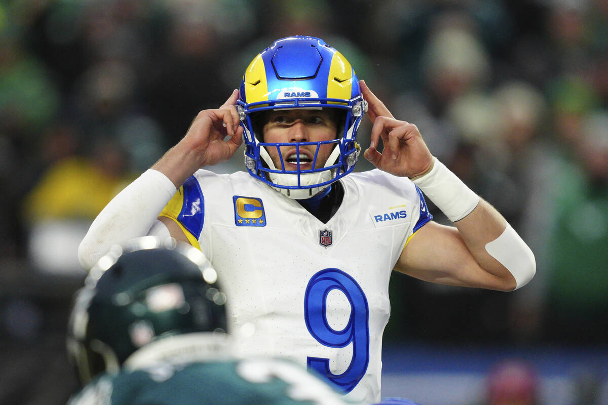 Los Angeles Rams' Matthew Stafford in action during an NFL football NFC divisional playoff game ...