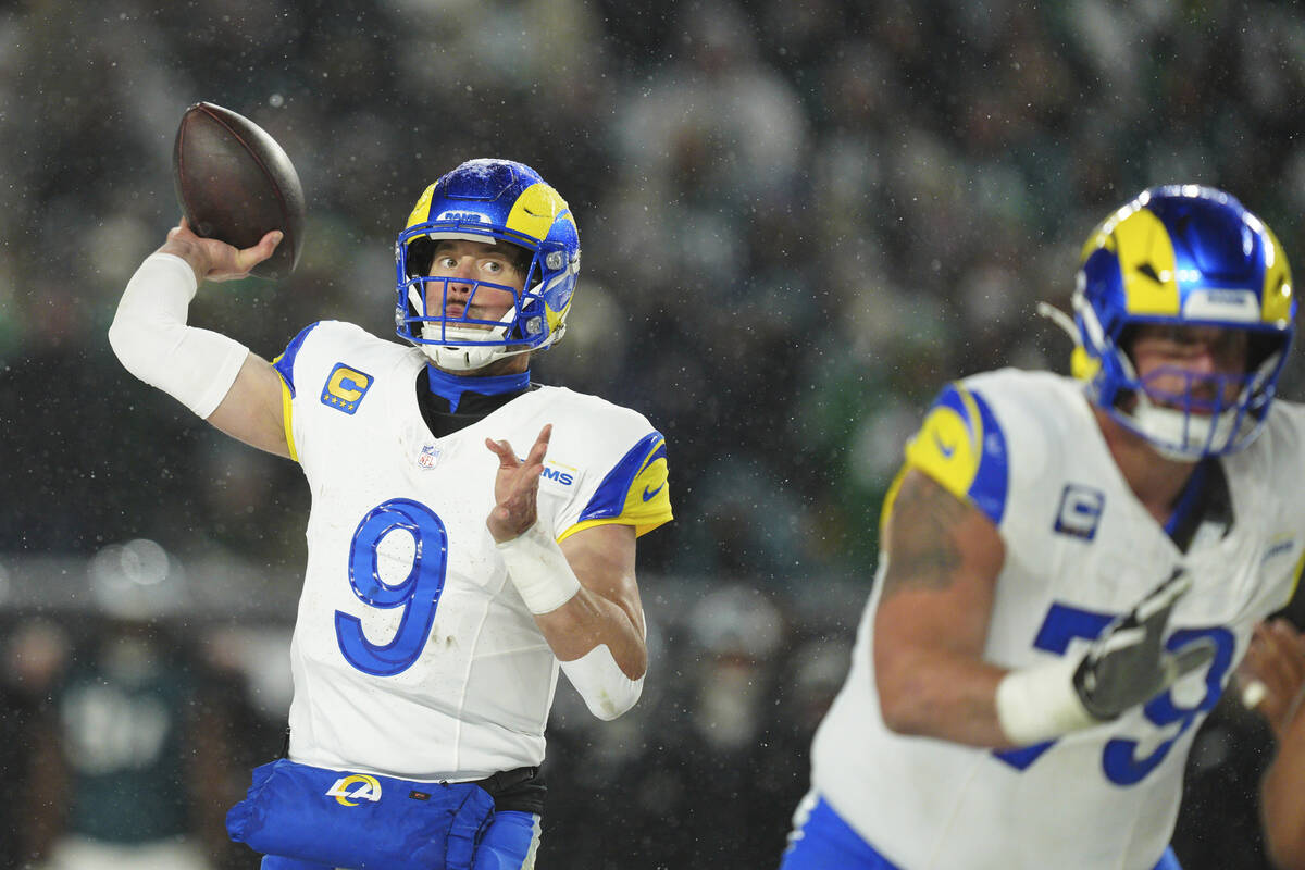 Los Angeles Rams' Matthew Stafford in action during an NFL football NFC divisional playoff game ...