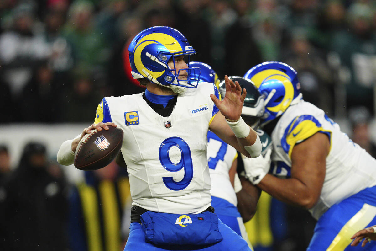 Los Angeles Rams' Matthew Stafford in action during an NFL football NFC divisional playoff game ...
