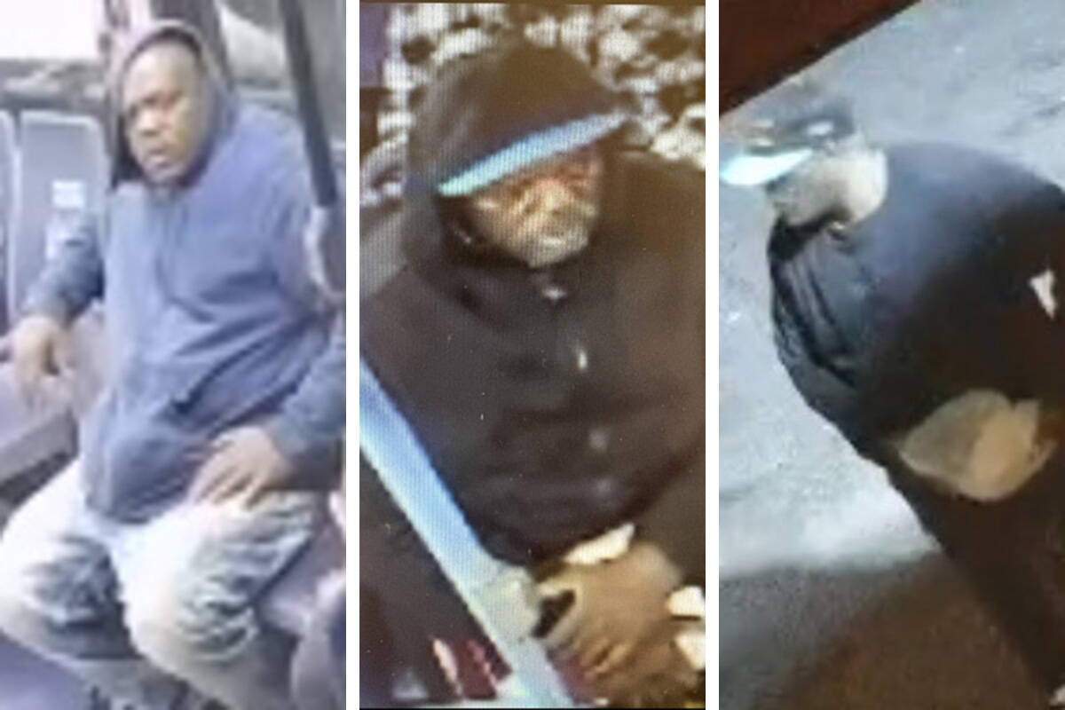 These photos released by the Metropolitan Police Department show a man wanted in connection ...