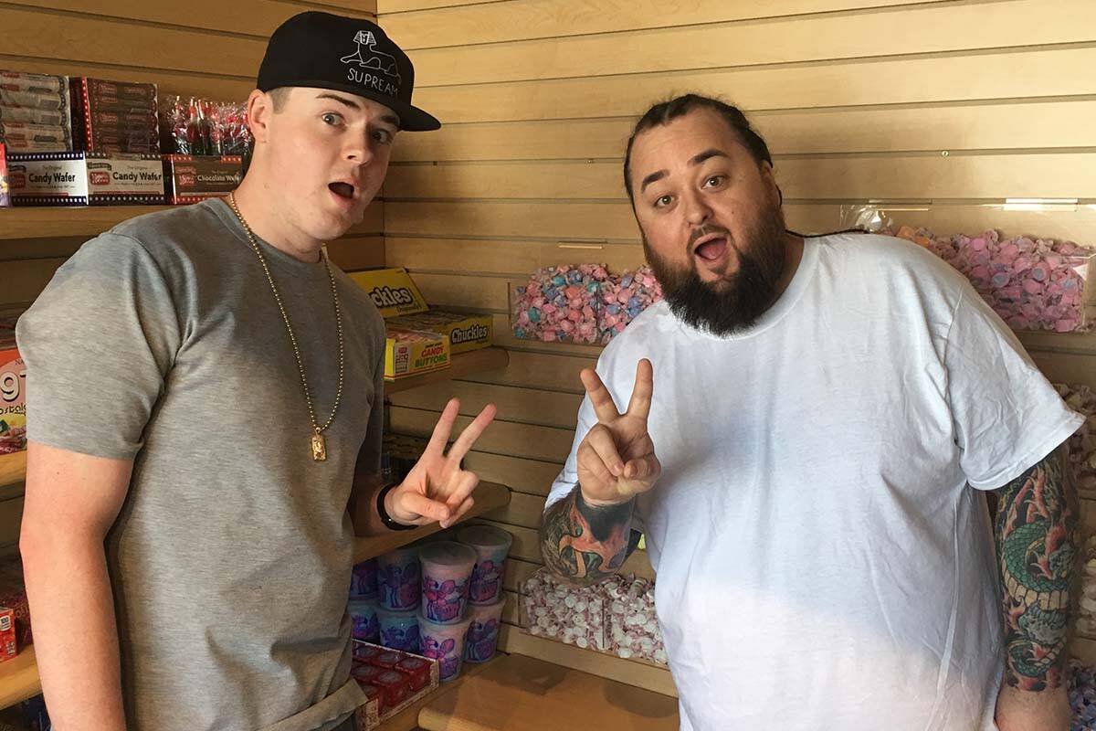 Brothers Sage and Austin "Chumlee" Russell are shown at Chumlee's Candy on the Boulevard at Paw ...