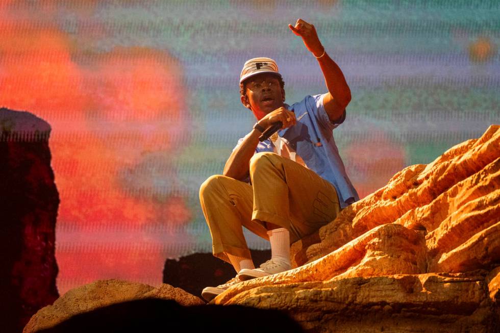 Tyler, the Creator performs during the second weekend of the Coachella Valley Music and Arts Fe ...