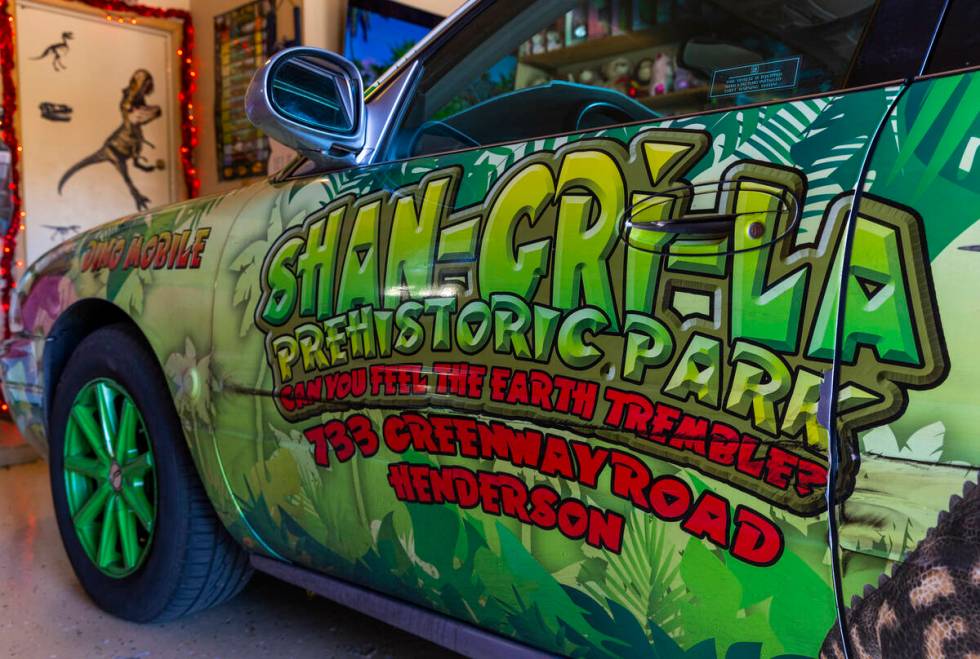 Former English teacher Steve Springer has a Dinomobile at the Shan-Gri-La Prehistoric Park aka ...