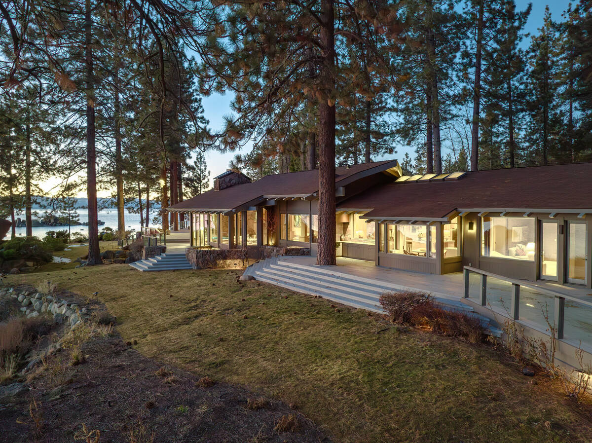 Outside of the house of the Lake Tahoe property. (Engel & Volkers)