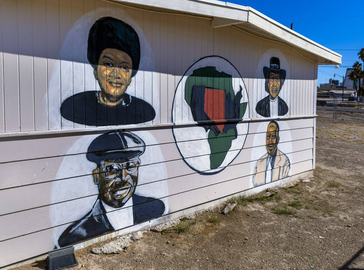 Painted exterior of the currently closed first African American History Museum in Nevada owned ...