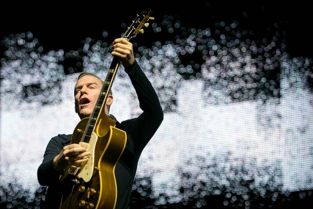 Canadian rock singer,songwriter and guitarist Bryan Adams performs during his concert in Papp L ...