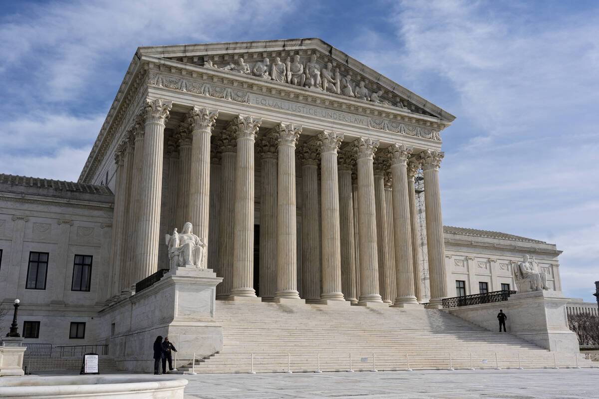 The Supreme Court is seen on Capitol Hill in Washington, Dec. 17, 2024. (AP Photo/J. Scott Appl ...