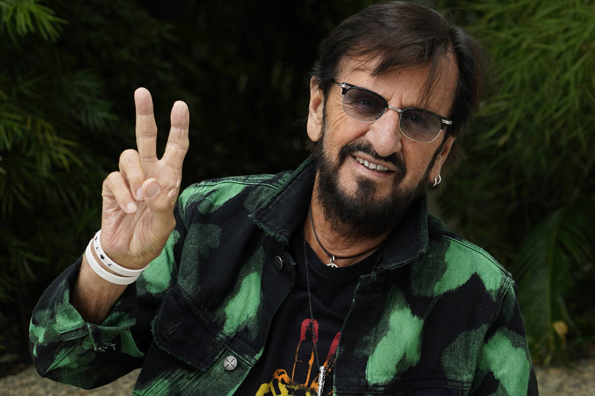 Ringo Starr poses Sept. 5, 2023, at the Sunset Marquis in West Hollywood, California. (Chris Pi ...