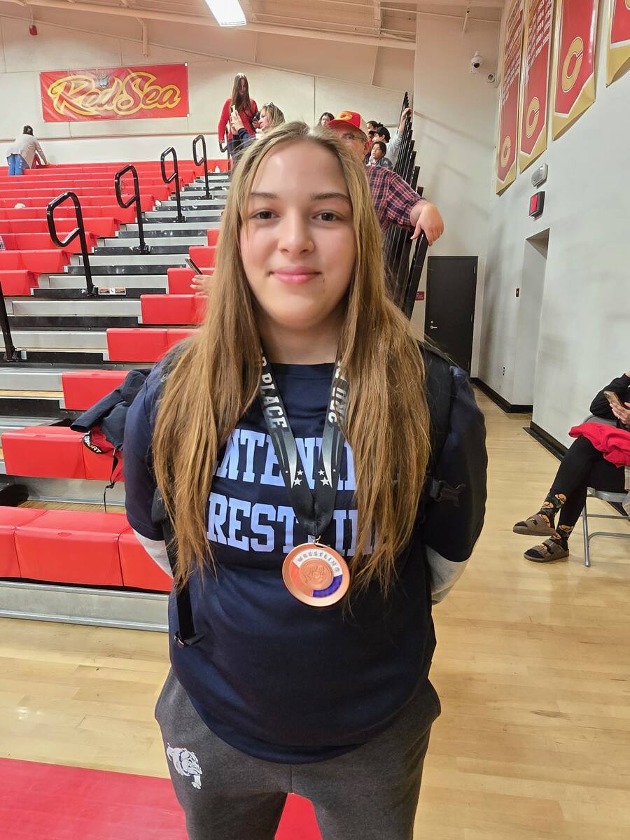 Centennial's Madison Worden is a member of the Nevada Preps All-Southern Nevada girls wrestling ...
