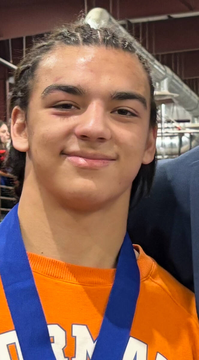 Bishop Gorman's Harrison Smith is a member of the Nevada Preps All-Southern Nevada boys wrestli ...