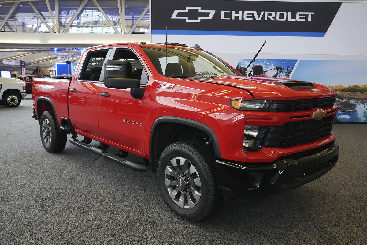 A 2024 Chevrolet Silverado 2500 HD Custom truck is shown at the Pittsburgh International Auto S ...