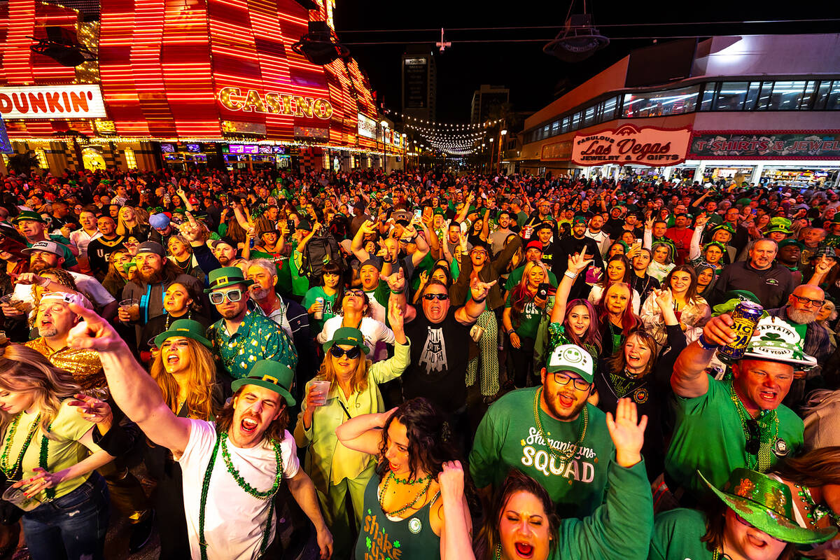 The St. Paddy’s Day Bash at the Fremont Street Experience will run from Saturday through ...