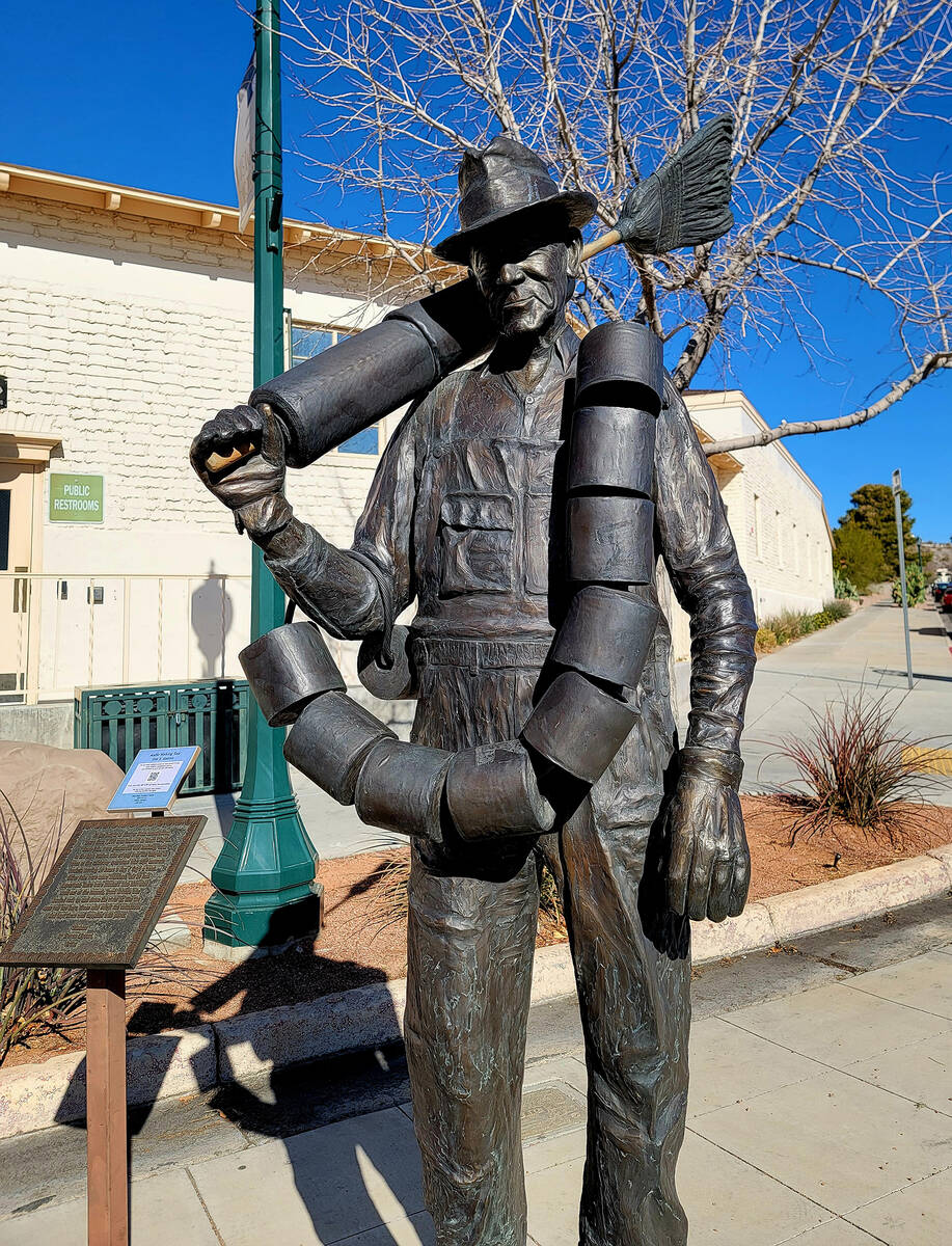 The “Alabam” statue on Nevada Way in Boulder City represents the migrant workers ...