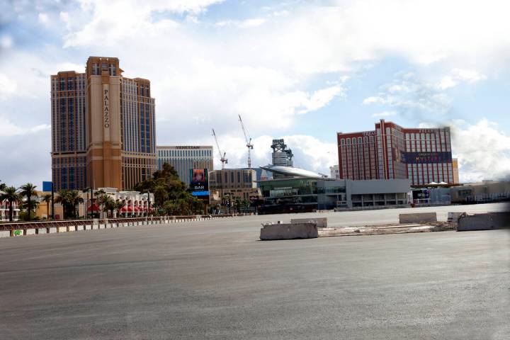 A vacant land at the southwest corner of Las Vegas Boulevard and Genting Boulevard is seen, on ...