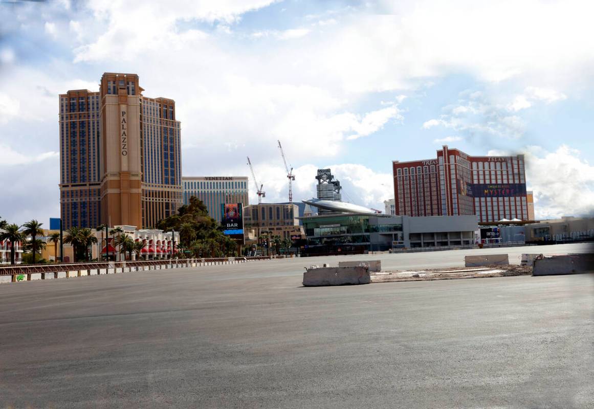 A vacant land at the southwest corner of Las Vegas Boulevard and Genting Boulevard is seen, on ...