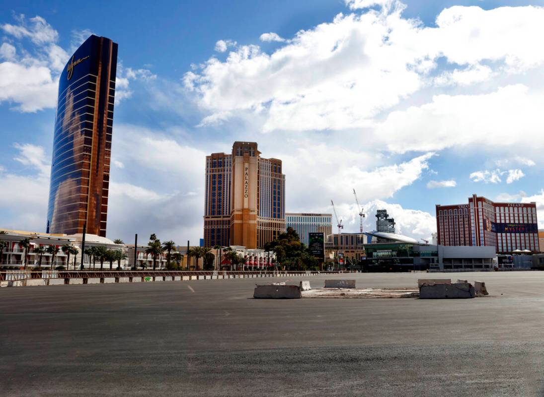A vacant land at the southwest corner of Las Vegas Boulevard and Genting Boulevard is seen, on ...