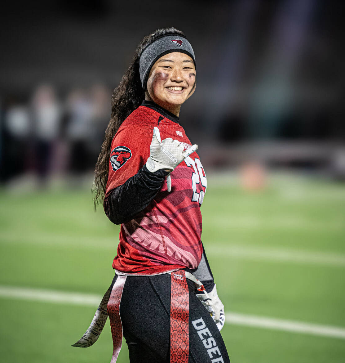 Desert Oasis' Akiko Higa is a member of the Nevada Preps All-Southern Nevada flag football team.