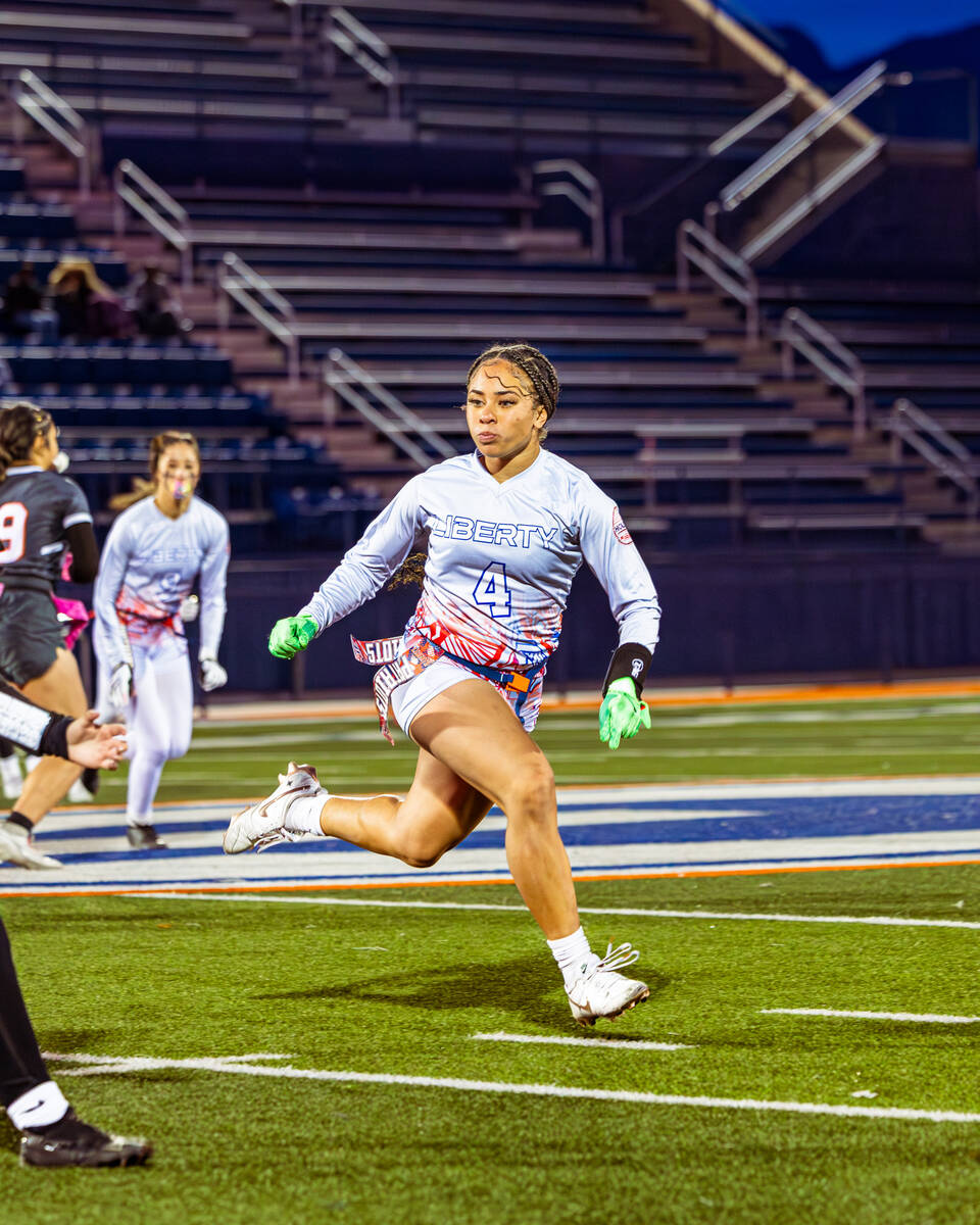 Liberty's Ki'Lolo Westerlund is a member of the Nevada Preps All-Southern Nevada flag football ...