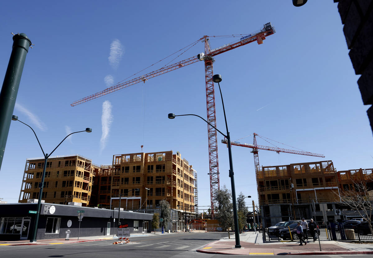 Construction is underway on 337-unit apartment complex at 260 E. California Ave., in the Las Ve ...