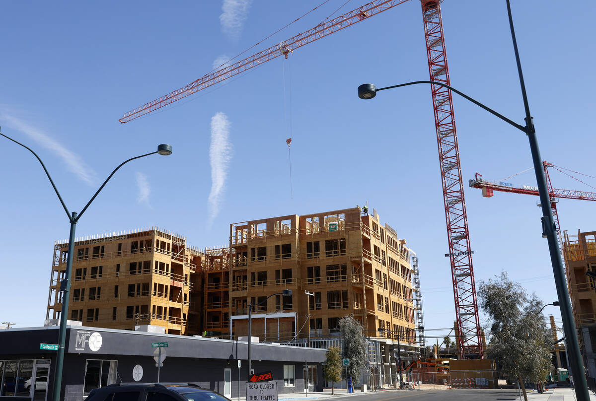 Construction is underway on 337-unit apartment complex at 260 E. California Ave., in the Las Ve ...
