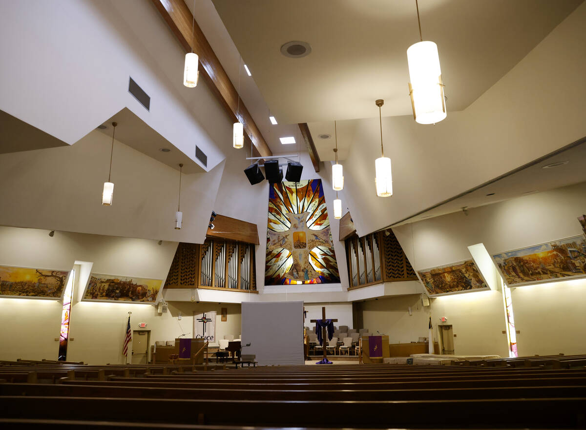 The interior of Grace Presbyterian Church pictured, on Tuesday, March 11, 2025, in Las Vegas. T ...