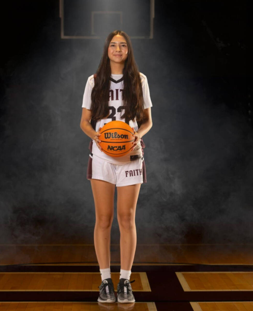 Faith Lutheran's Emma Herpin is a member of the Nevada Preps All-Southern Nevada girls basketba ...