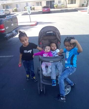 Jessica Fodge's four children. From left to right, Cashmere, Maleah, Bryson and Bentley (Devon ...