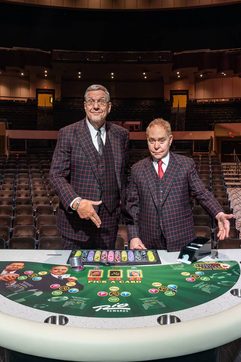Penn & Teller are shown in a proiotion. (Rio Hotel)