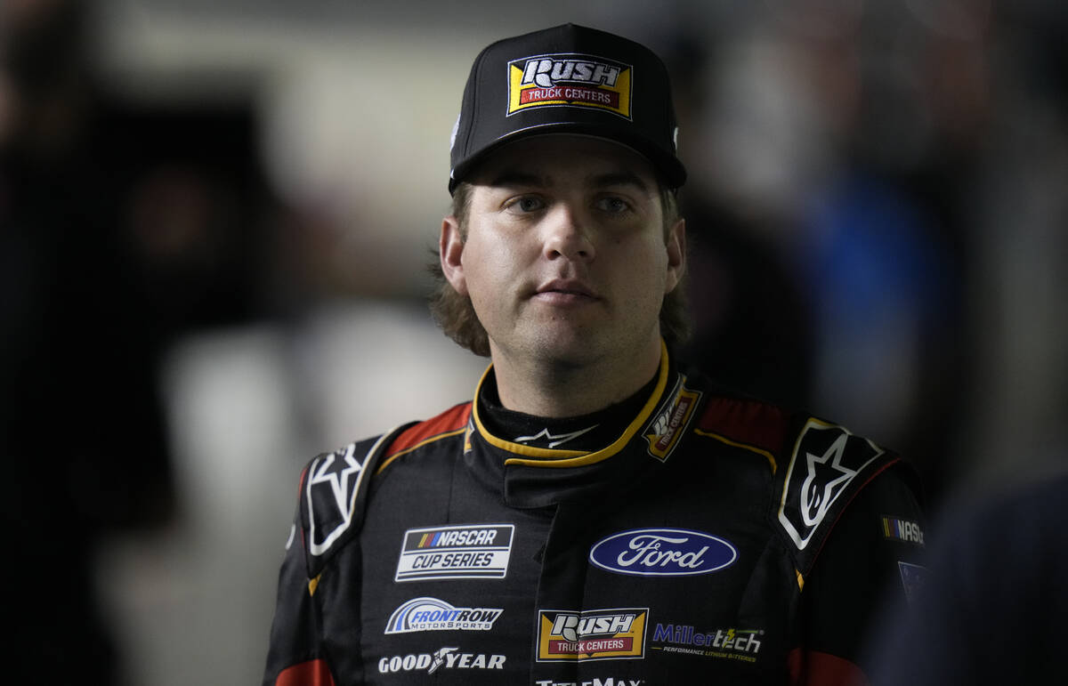 Noah Gragson during qualifying for the NASCAR Daytona 500 auto race Wednesday, Feb. 12, 2025, a ...