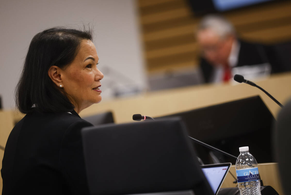 Nevada Superintendent of Public Instruction Jhone Ebert gives a presentation during the second ...