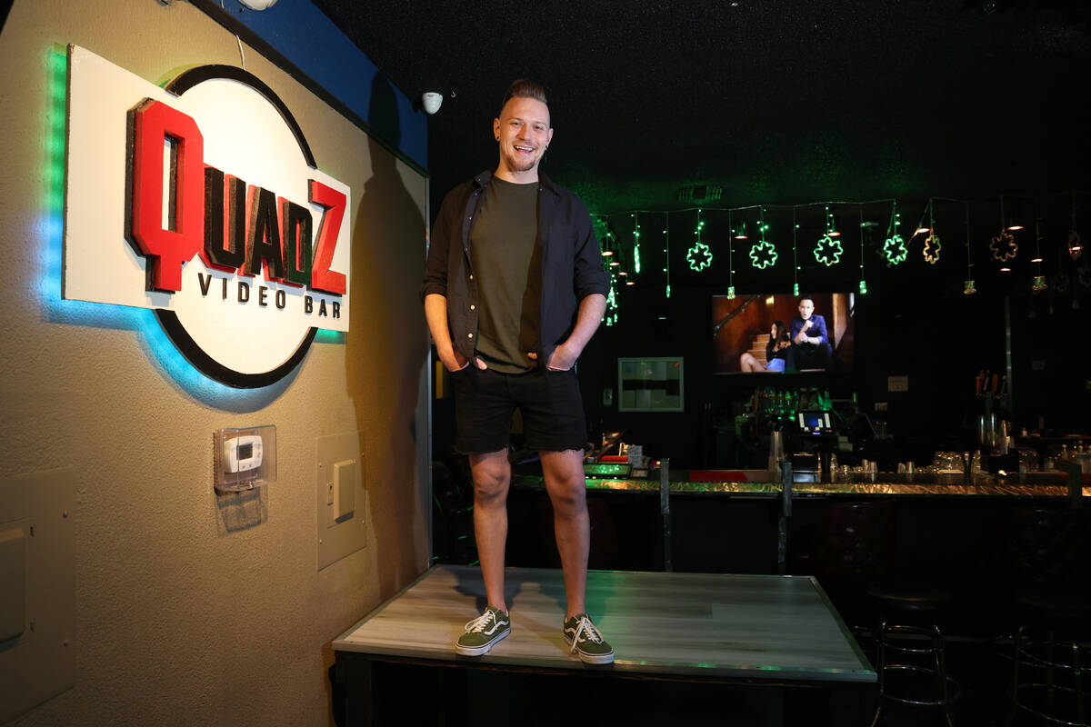 Billy Pilesky, manager at Quadz Video Bar on the corner of Paradise Road and Naples Drive in La ...
