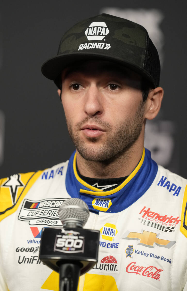Chase Elliott during the NASCAR Daytona 500 auto racing media day Wednesday, Feb. 12, 2025, at ...