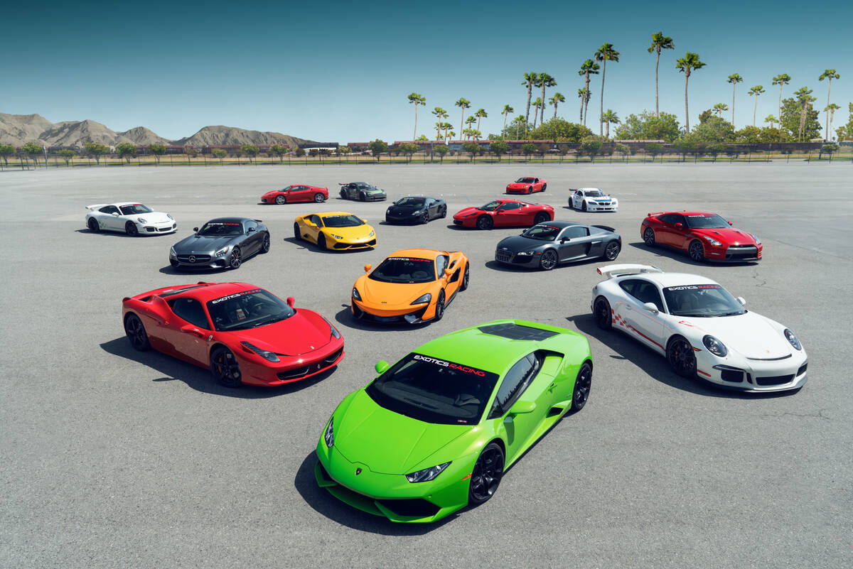 Exotics Racing has approximately 70 really fast cars to drive. (Speed Vegas)