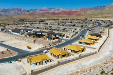 Construction is underway for a new housing development in the western portion of Las Vegas near ...