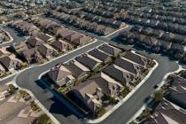 Aerial photograph of property in the northwest of Las Vegas in Skye Canyon, on Wednesday, Dec. ...