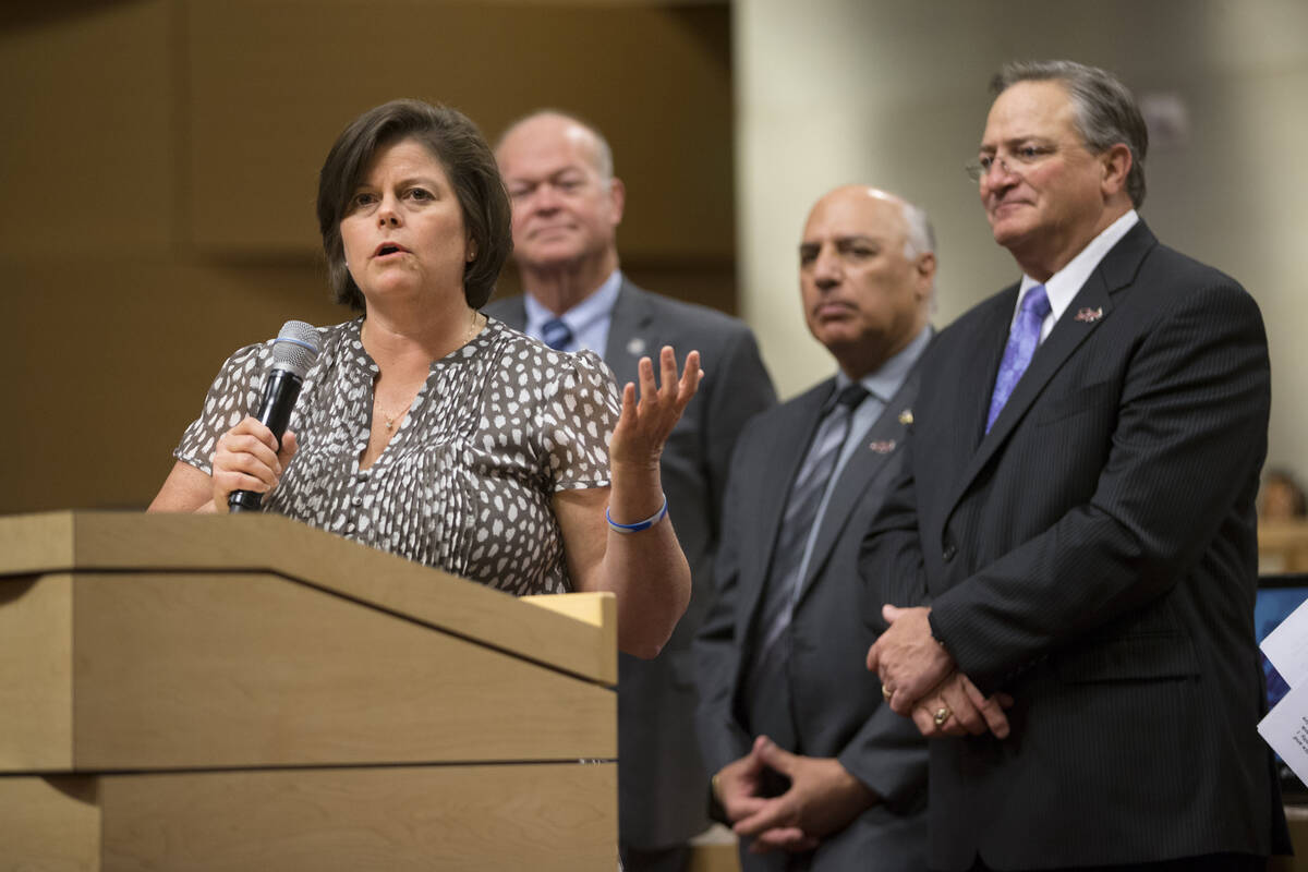 Las Vegas City Manager Betsy Fretwell during her departure ceremony at Las Vegas City Hall on W ...