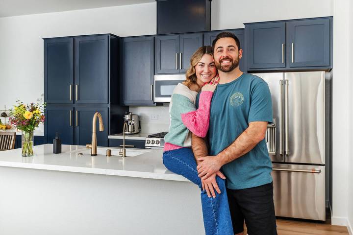 Stevie-Lea Smith and Lucas Sever, just moved into their first home – a new two-story townhome ...