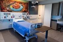 A patient room at West Henderson Hospital on Friday, Nov. 15, 2024. (Bizuayehu Tesfaye/Las Vega ...