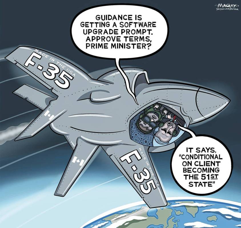 Editorial Cartoon by Graeme MacKay, The Hamilton Spectator – Thursday March 20, 2025 Ca ...