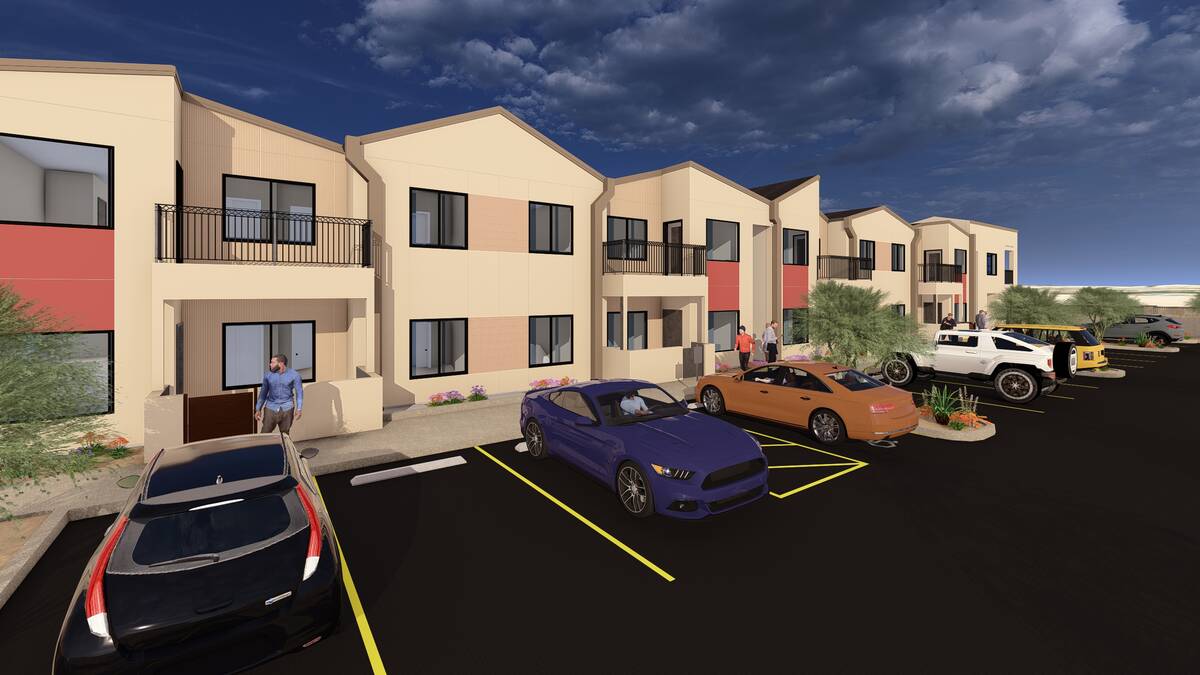 Renderings for the new Mixed-use Microbusiness Park located at 620 W. Lake Mead Blvd. The micro ...