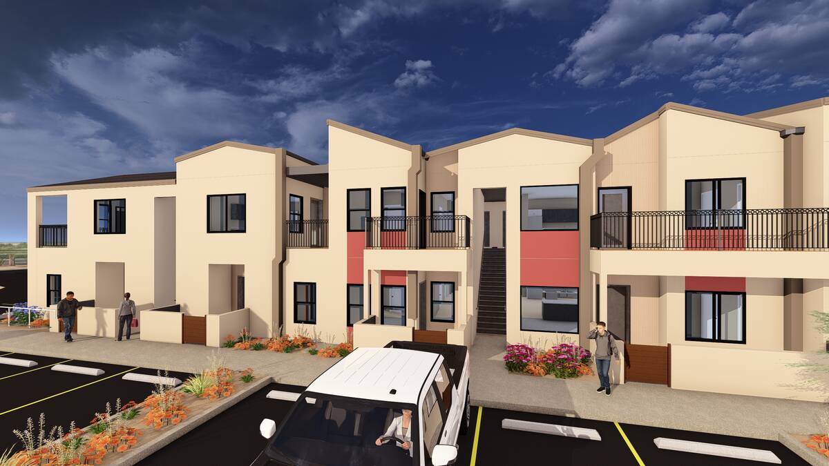Renderings for the new Mixed-use Microbusiness Park located at 620 W. Lake Mead Blvd. The micro ...