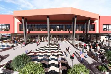 Renderings for the new Mixed-use Microbusiness Park located at 620 W. Lake Mead Blvd. The micro ...
