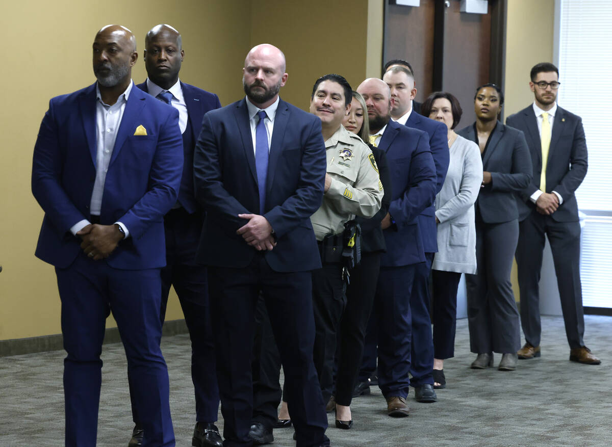 The Unit Meritorious Service award recipients line up to receive their award during the Metropo ...