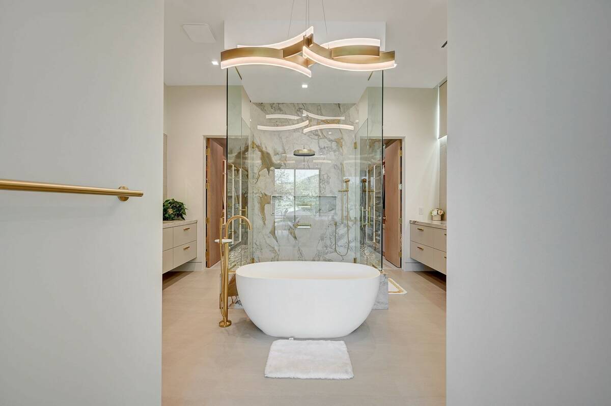 One of the bathrooms in the home at 10 Cottonwood Court, located in the Augusta Canyon neighbor ...