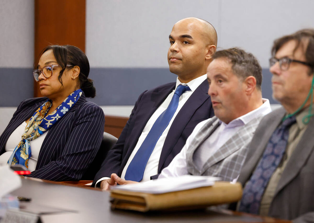 Arnelle Simpson, left, and her brother Justin, O.J. Simpson's children, appear in court during ...