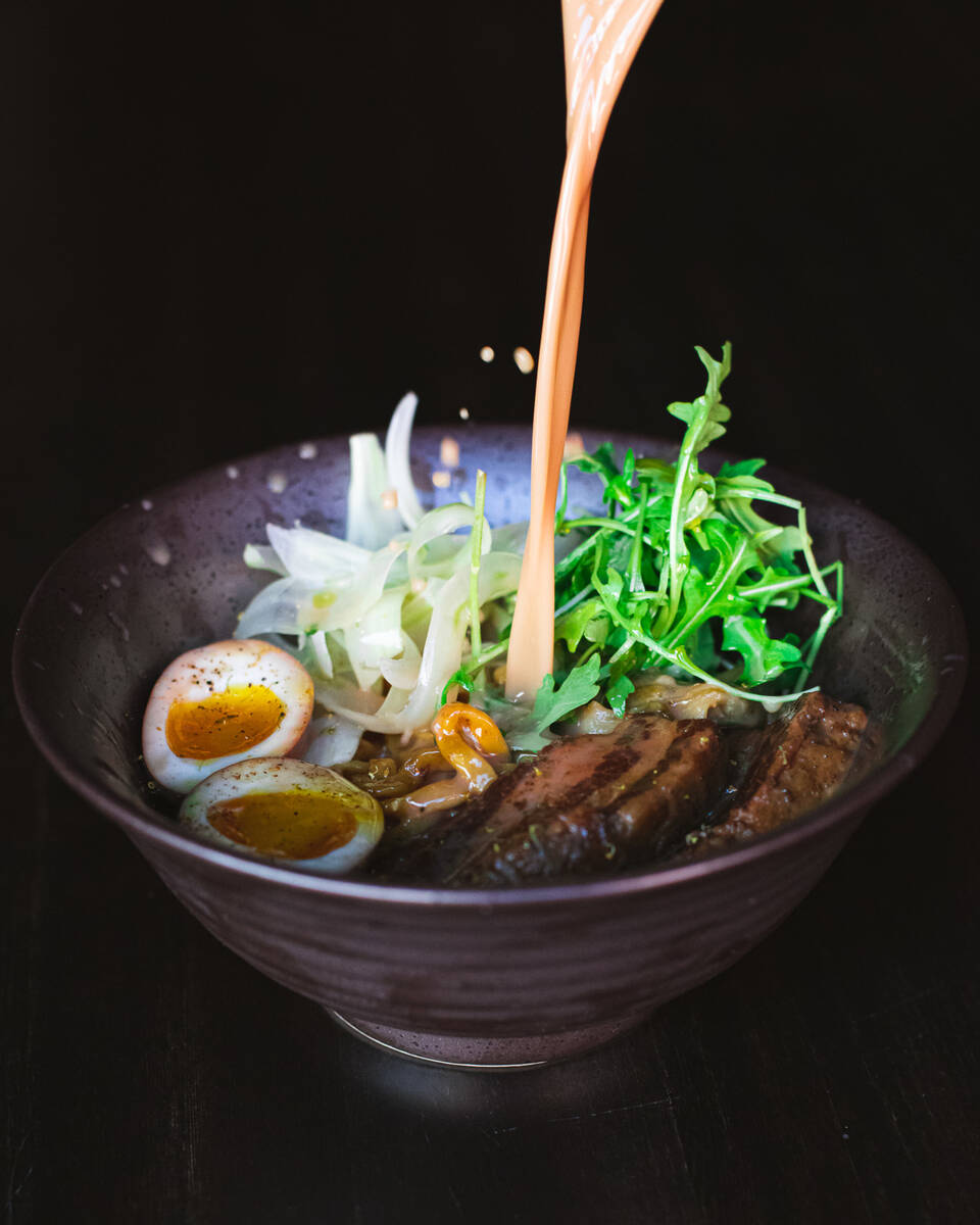 Tonkotsu porchetta from PastaRamen, an Italian-Japanese pop-up, that is coming in May 2025 to R ...