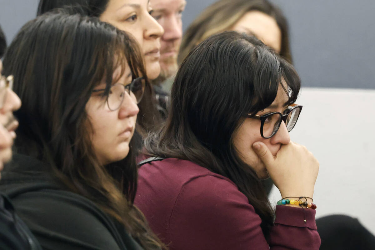 Stephanie Rivers, right, the mother of DUI crash victim Marilyn Amilia Rodriguez, and family me ...